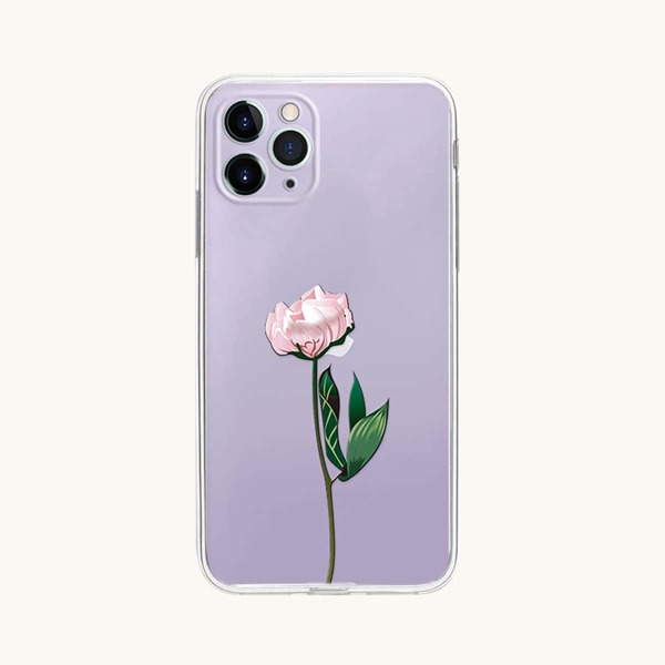 

1шт прозрачный чехол для iPhone с принтом цветка