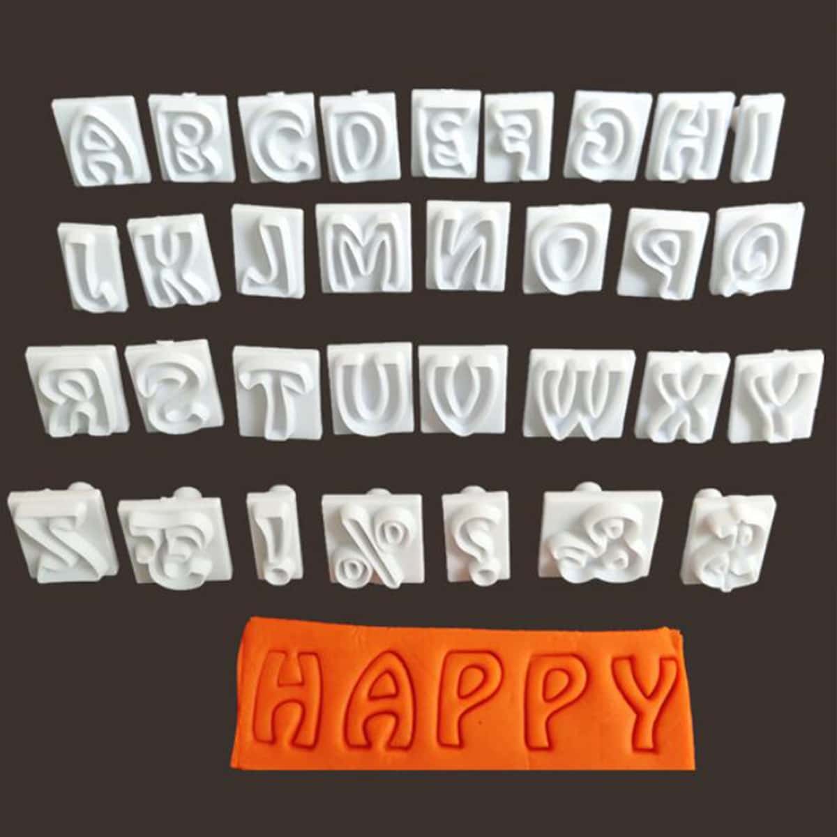 

64pcs Alphabet Shaped Biscuit Mold, White