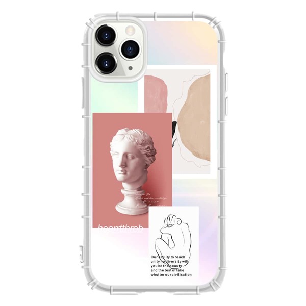 

1pc Statue Print iPhone Case, Multicolor