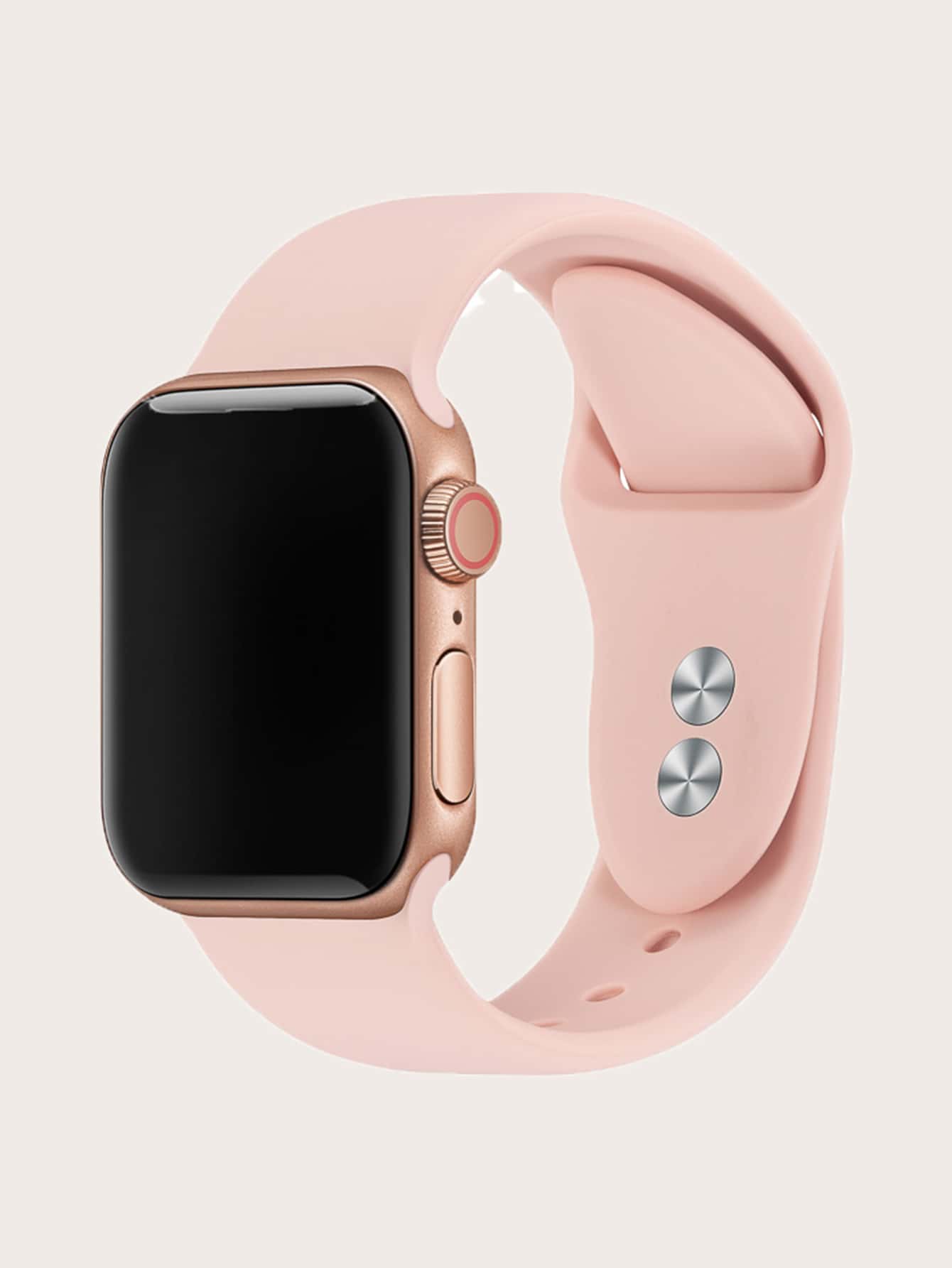 حزام ساعة سيليكون موحدة اللون متوافق مع Apple Watch قطعة واحدة