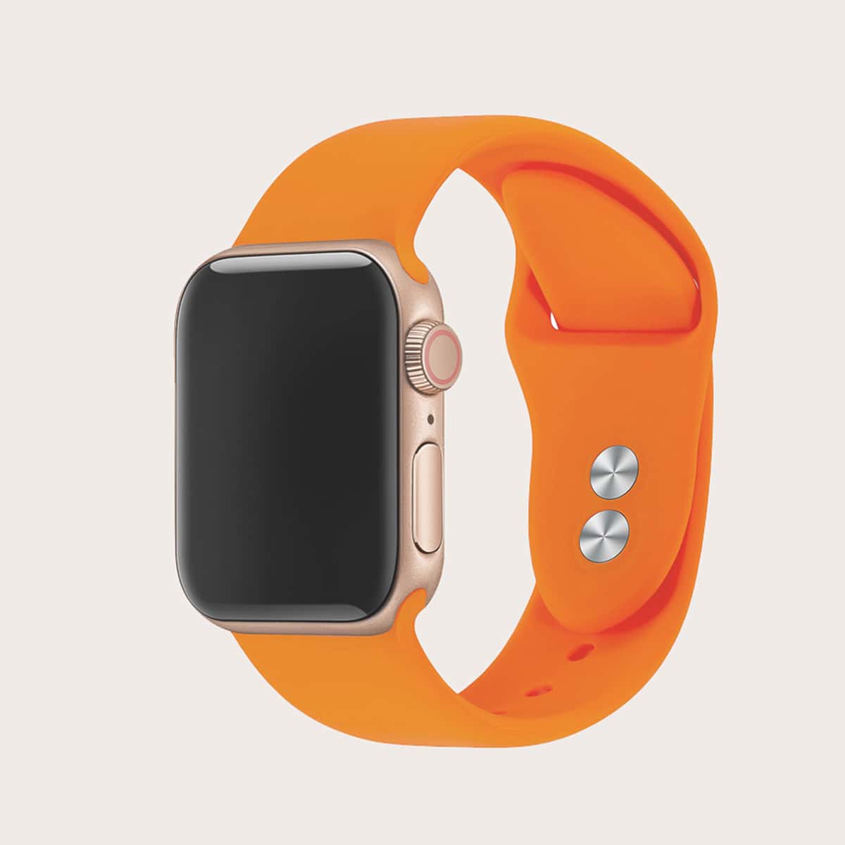 

1pc Solid Silicone iWatch Band, Orange