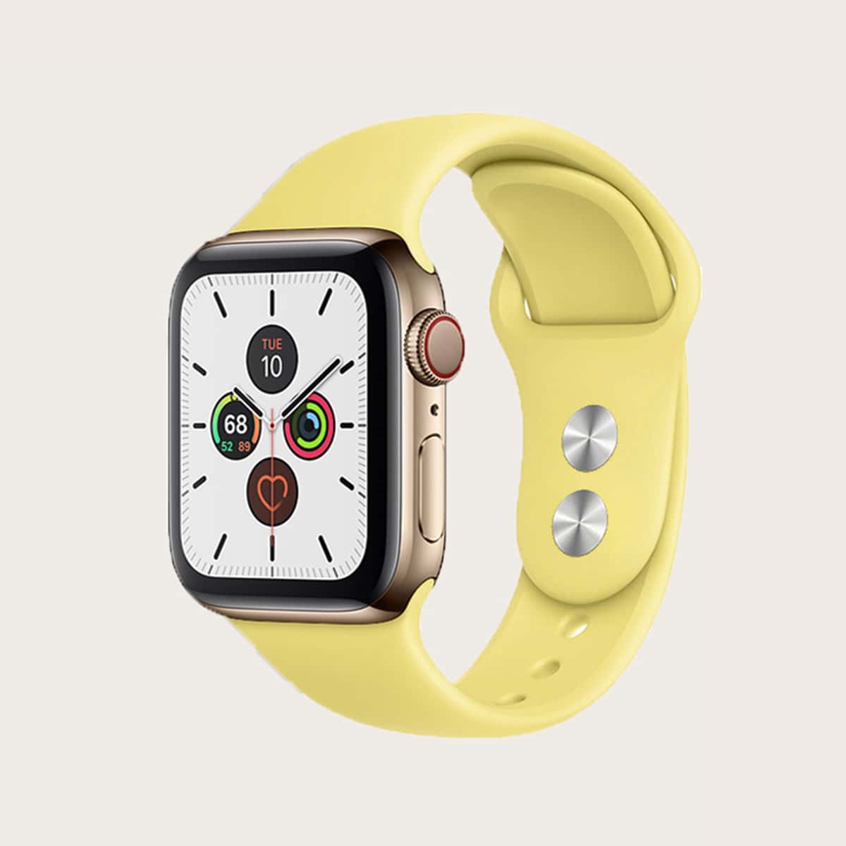 

1pc Solid Silicone iWatch Band, Yellow