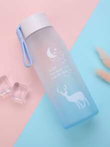 1pc Deer Print Water Bottle - Multicolor - View 2
