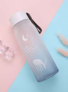 1pc Deer Print Water Bottle - Multicolor - View 5
