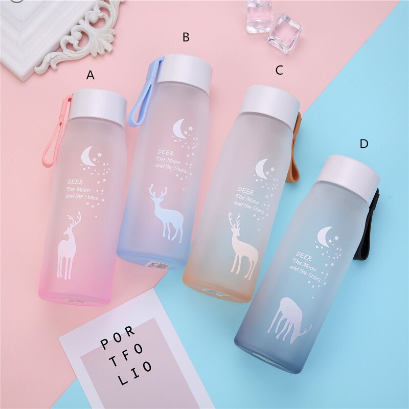 

1pc Deer Print Water Bottle, Multicolor