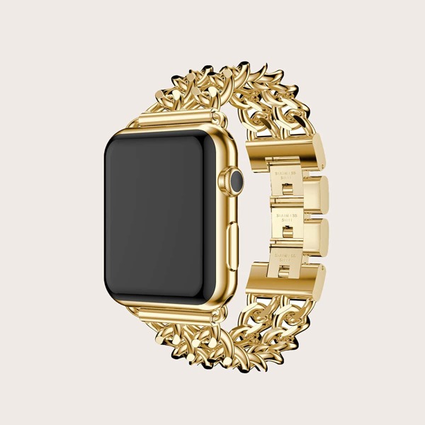 

1шт ремешок для iWatch в форме металлической цепи, Золотистый