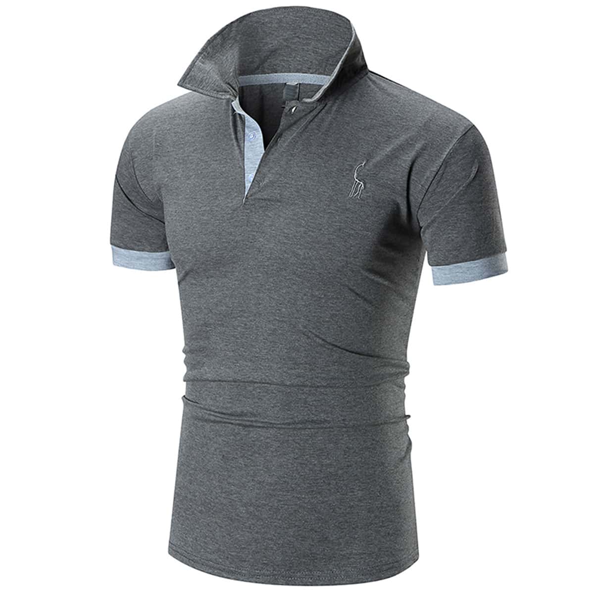 

Guys Contrast Binding Polo Shirt, Grey