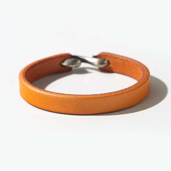 

Men PU Leather Bracelet, Yellow