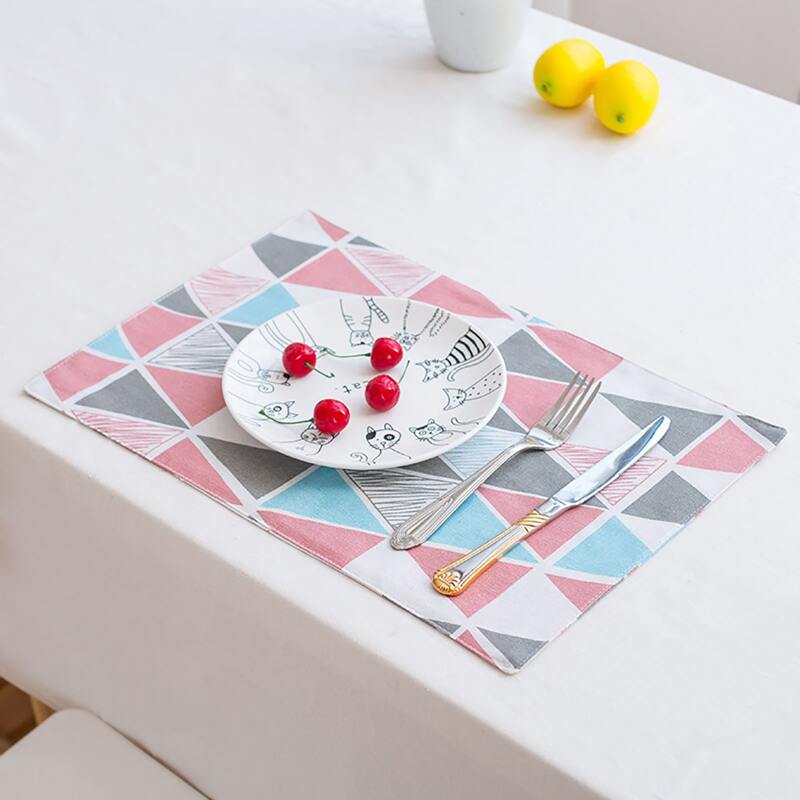 

1pc Geometric Pattern Placemat, Multicolor