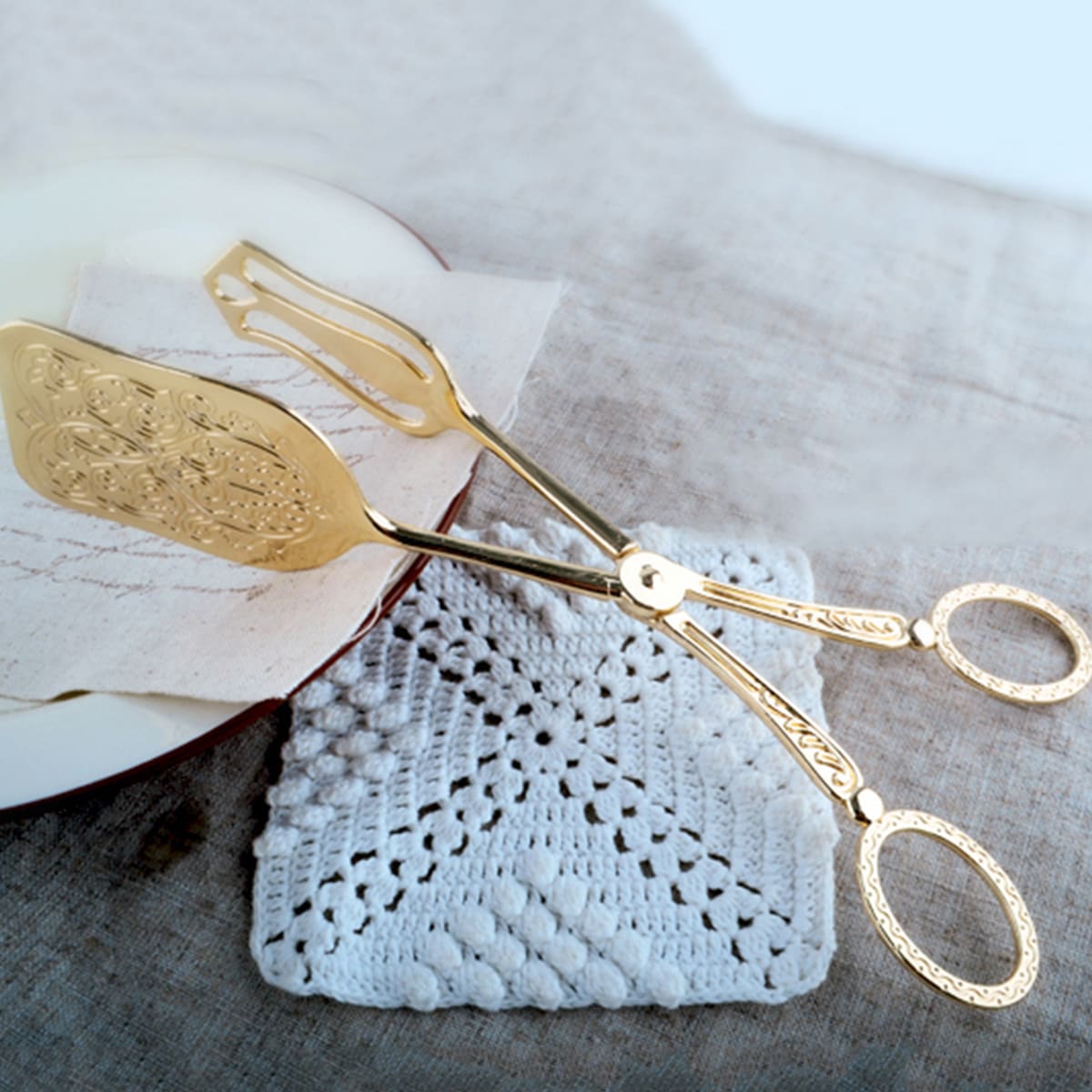 

1pc Alloy Food Clip, Gold