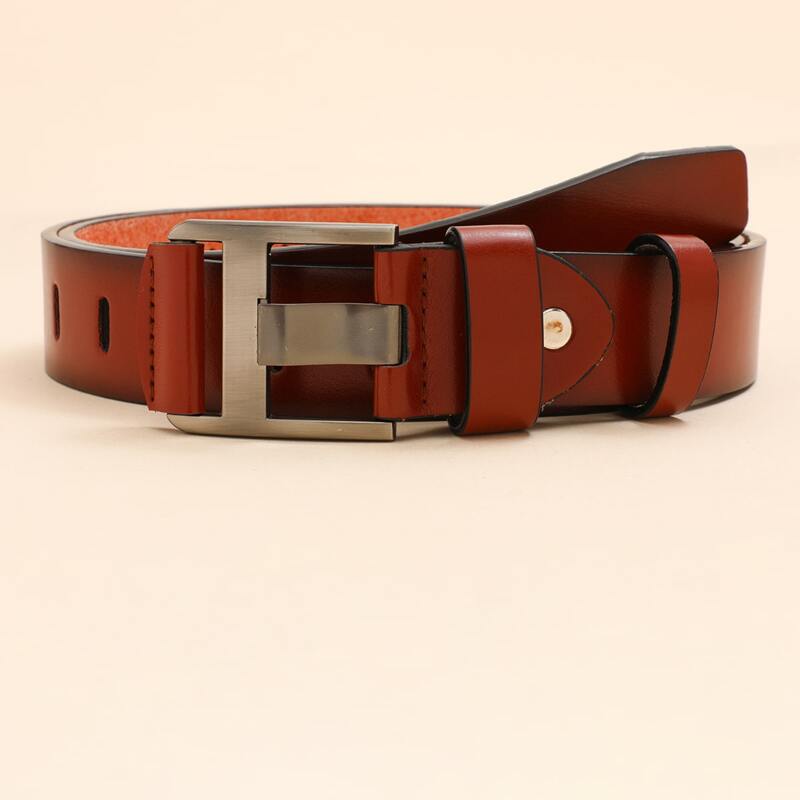 

Guys Metal Buckle Belt, Brown