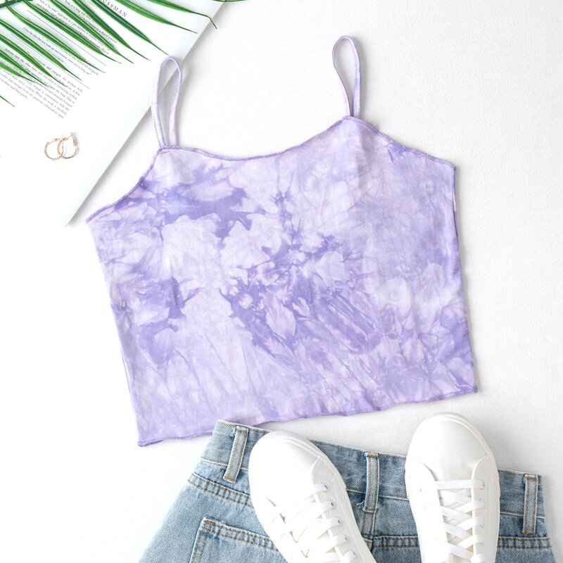 

Tie Dye Crop Cami, Violet purple
