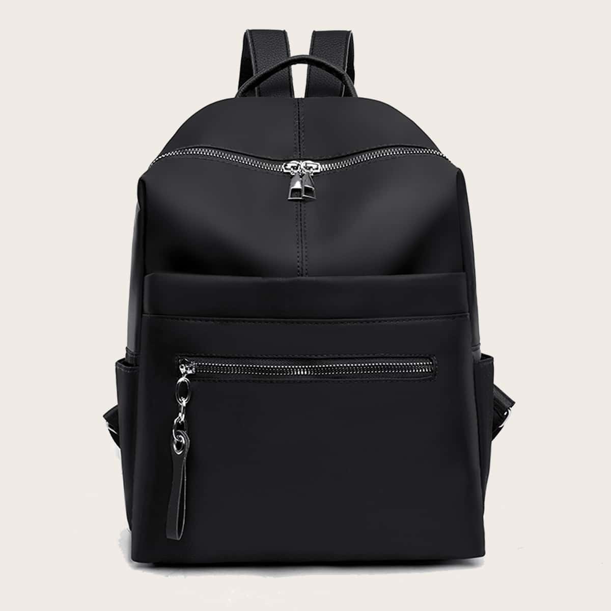 

Minimalist Pocket Front Backpack, Black