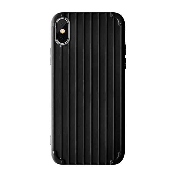 

1pc Solid iPhone Case, Black