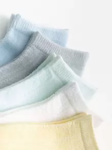 5雙嬰兒素色短襪 - 彩色 - 查看 3