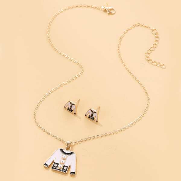 

3pcs Toddler Girls Clothes Decor Jewelry Set, Multicolor