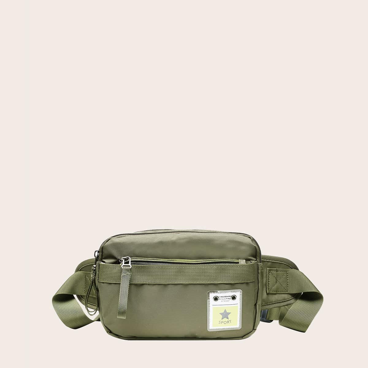 

Guys Letter Patch Fanny Pack, Green