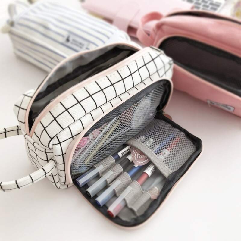 

1pc Portable Pencil Bag, Multicolor