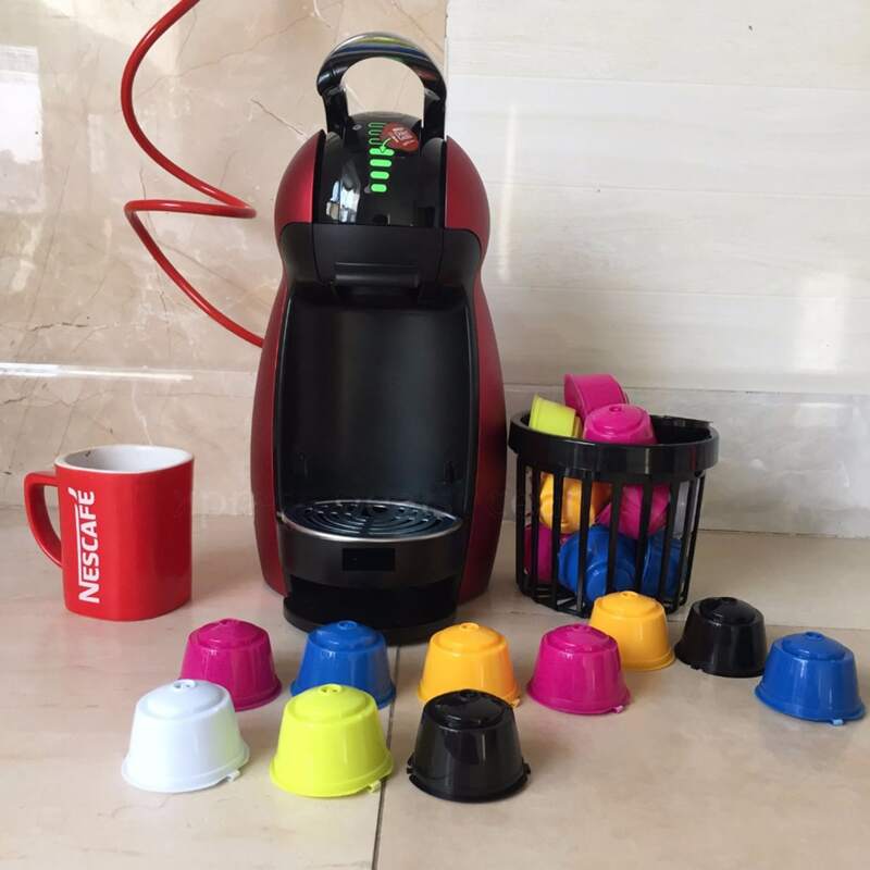 

3pcs Random Color Coffee Capsule & 1pc Spoon & 1pc Brush, Multicolor