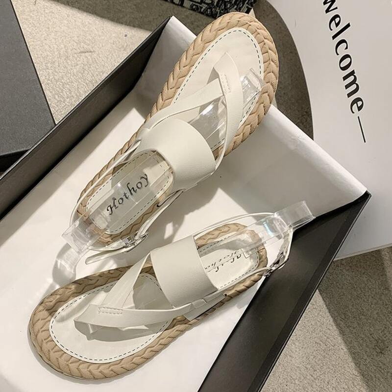 

Toe Post Slingback Sandals, White