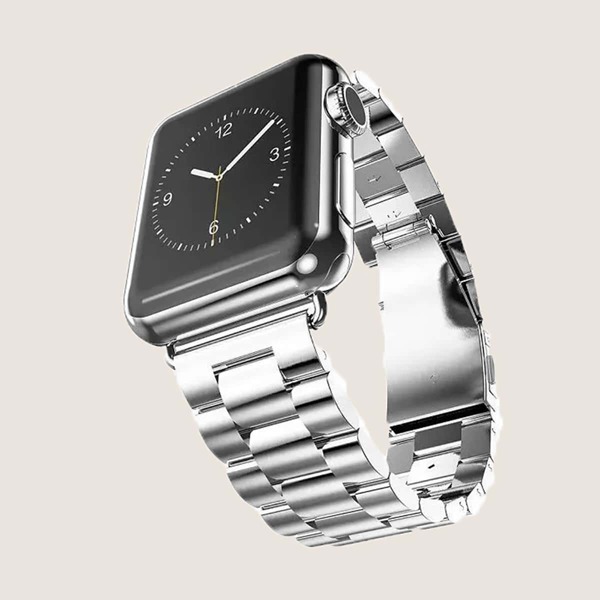 

Широкий ремешок для iWatch из нержавеющей стали 1шт, Серебряные