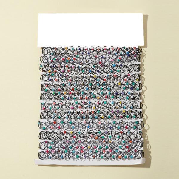 

12pcs Girls Bead Decor Choker, Multicolor