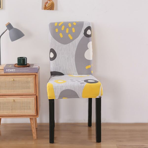 

Graphic Print Stretchy Chair Cover, Multicolor