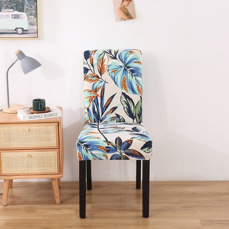 

Plants Print Stretchy Chair Cover, Multicolor