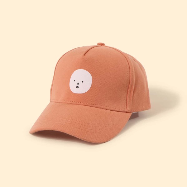 

Girls Cartoon Graphic Baseball Cap, Orange