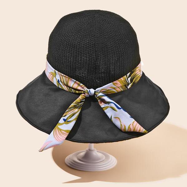 

Twilly Scarf Decor Bucket Hat, Black