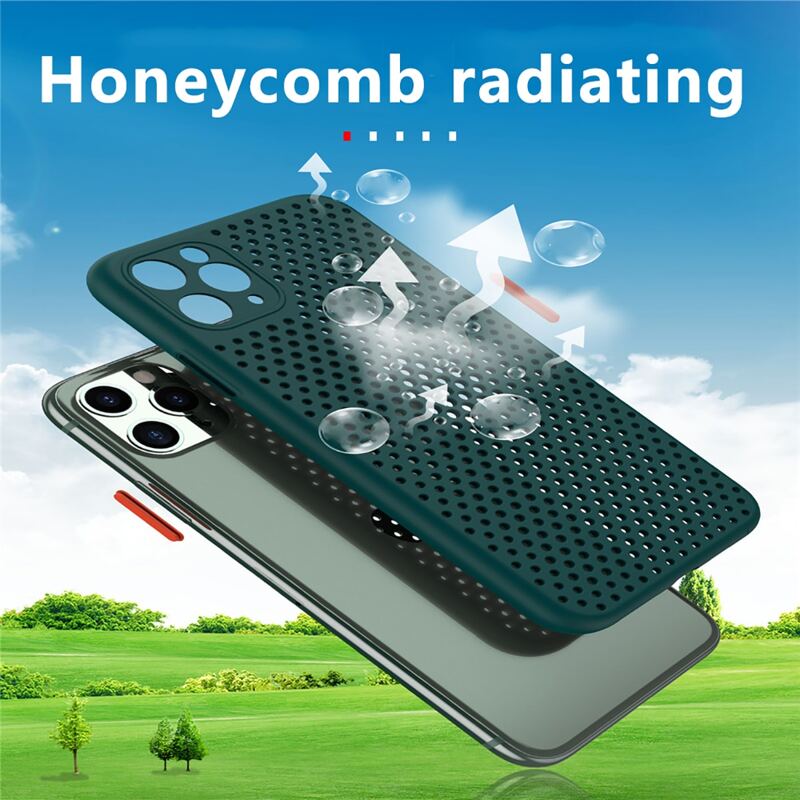 

Honeycomb Cooling iPhone Case, Dark green