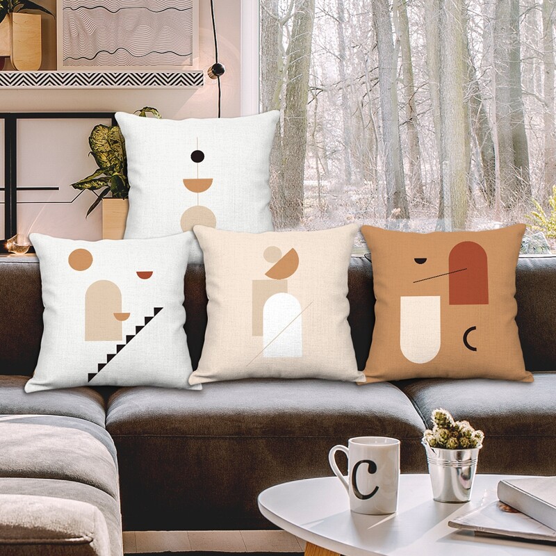 

1pc Graphic Print Cushion Cover Without Filler, Multicolor