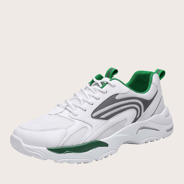 

Men Lace-up Front Wide Fit Sneakers, White