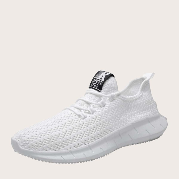 

Men Lace-up Front Low Top Sneakers, White