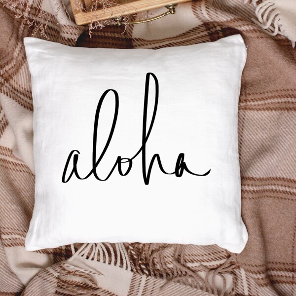 

Letter Graphic Cushion Cover Without Filler, Black and white