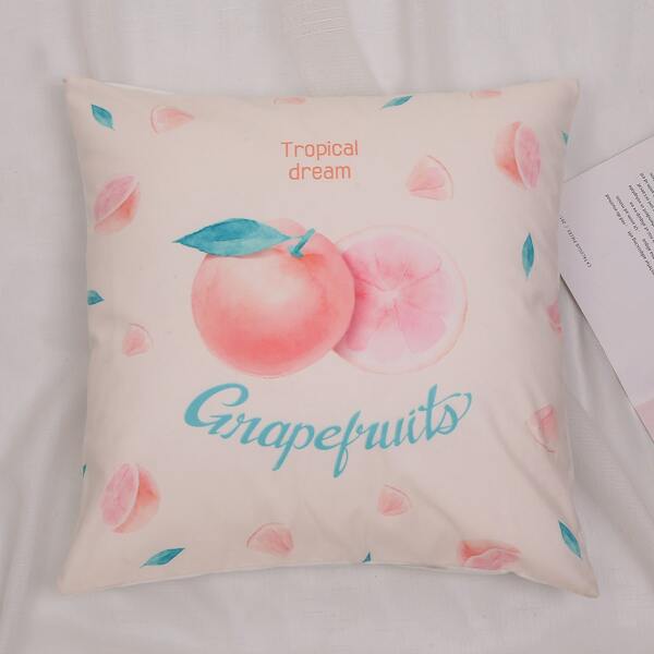 

Strawberry Print Cushion Cover Without Filler, Multicolor