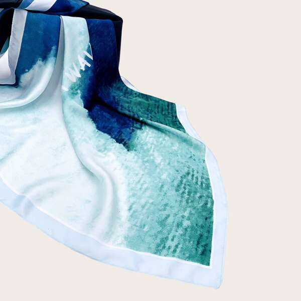 

Tie Dye Pattern Bandana, Blue