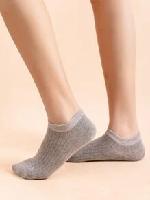 5pairs Solid Socks - Multicolor - View 3