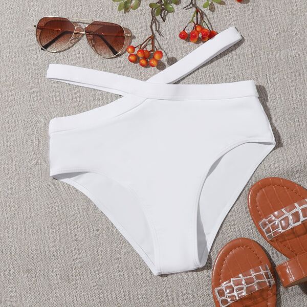 

Cut Out High Waisted Bikini Panty, White