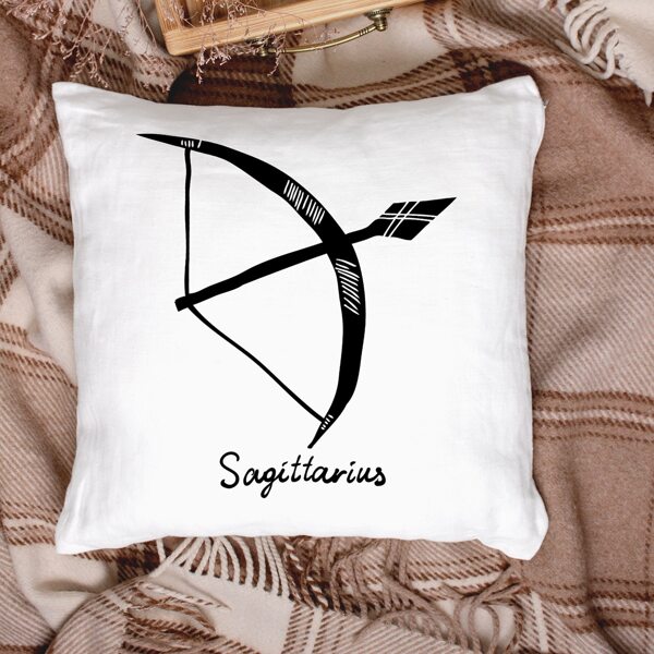 

Чехол для подушки с принтом "созвездие" без наполнителя, Чёрнобелые