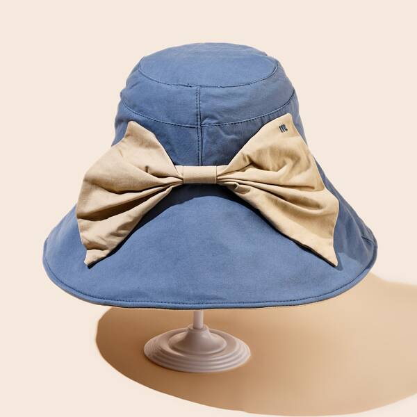 

Bow Knot Decor Bucket Hat, Blue