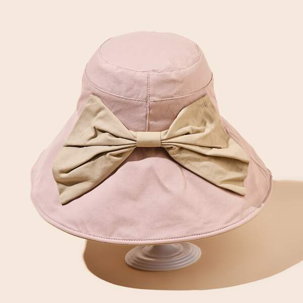 

Bow Knot Decor Bucket Hat, Pink