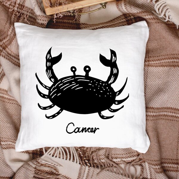 

Constellation Print Cushion Cover Without Filler, Black and white