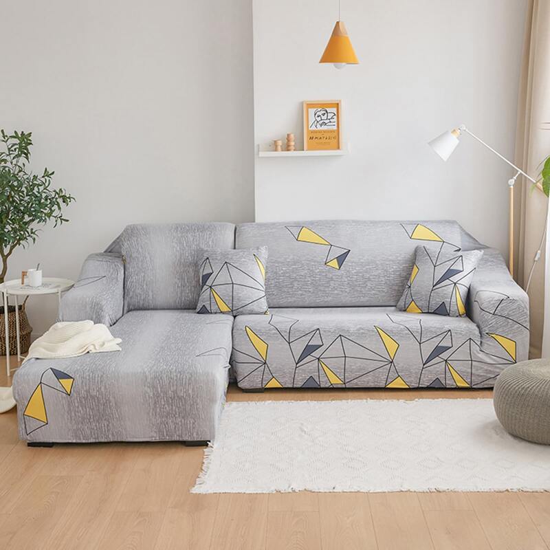 

1pc Geometric Pattern Stretchy Sofa Cover Without Cushion, Multicolor