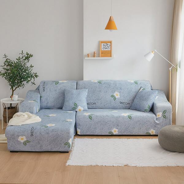 

1pc Flower Print Stretchy Sofa Cover Without Cushion, Multicolor