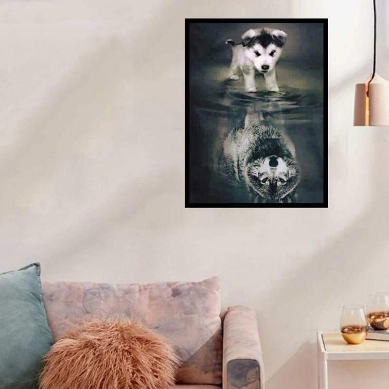 

Wolf Print Diamond Painting, Multicolor