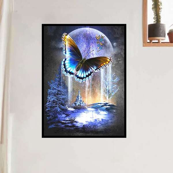

Butterfly Print Diamond Painting, Multicolor