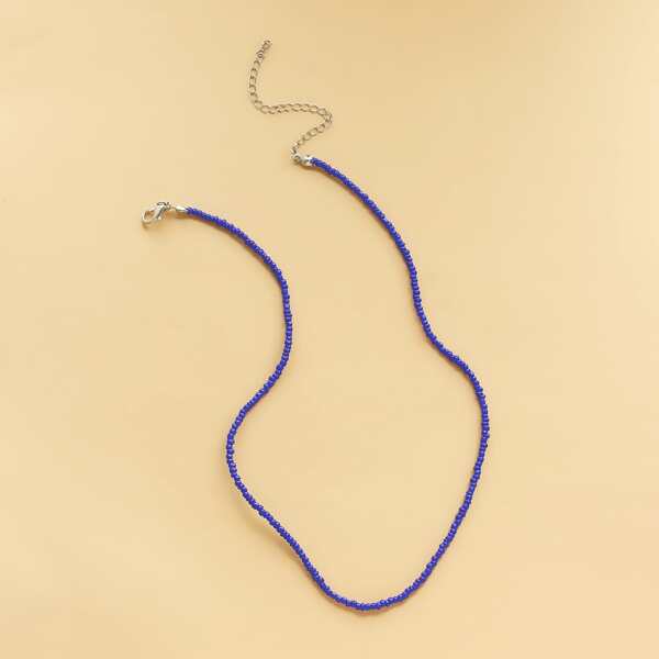 

Girls Beaded Decor Necklace, Blue