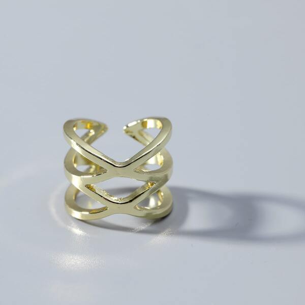 

Hollow Out Cuff Ring, Gold