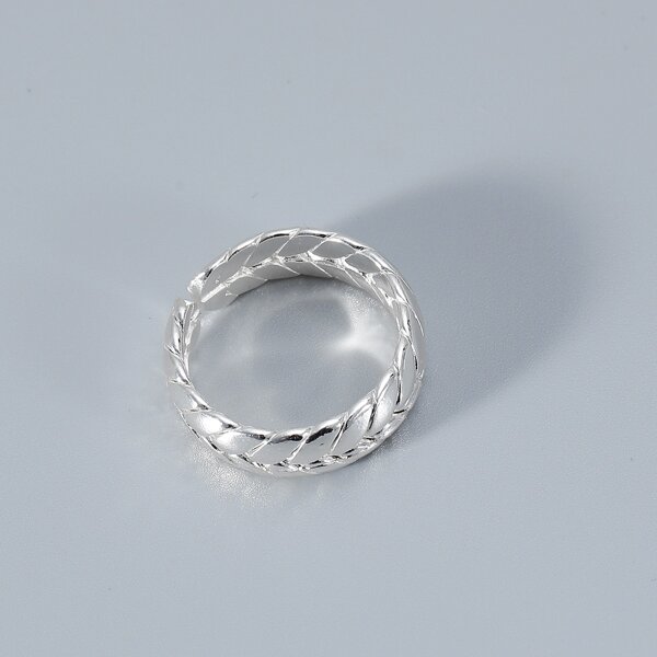

Textured Metal Cuff Ring, Silver